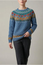 Ivana - Vintage Jacquard Crew Neck Sweater — variant_front