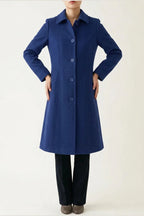 Tailored Button Front Wool Blend Coat — variant_front