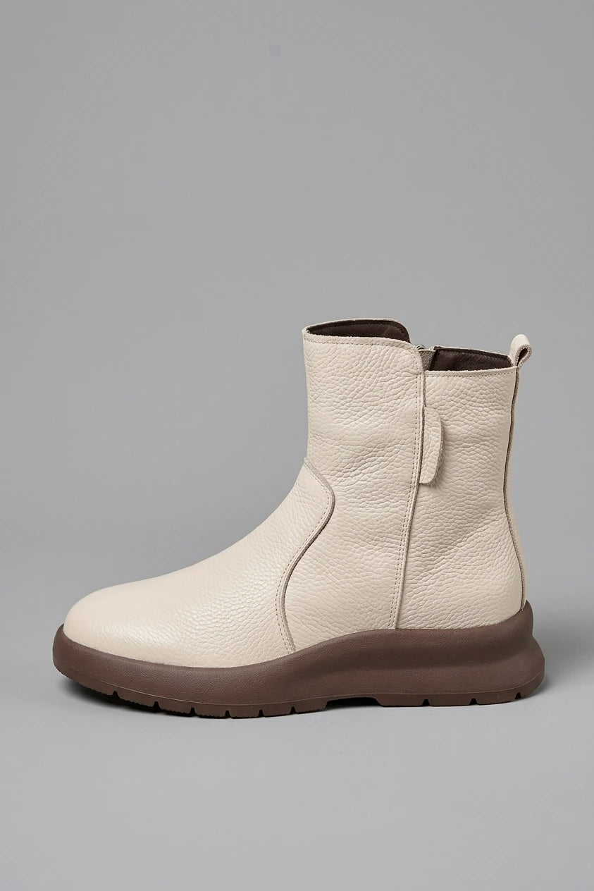 Women's Leather Chunky Sole Ankle Boots – Loriselle — variant_front