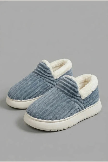 Casual Slippers, Fashionable And Excellent Warm Fleece-Lined, Ribbed Texture, Comfortable And Warm, Ideal for Indoor/Outdoor Use, Unisex Home Slippers, All-Season, Multi-Color, Women Shoes — variant_front