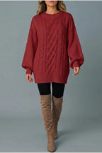 Montarello Women's Jumper Dress Cable Knit Oversized — variant_front