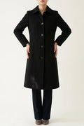 Tailored Button Front Wool Blend Coat — variant_front