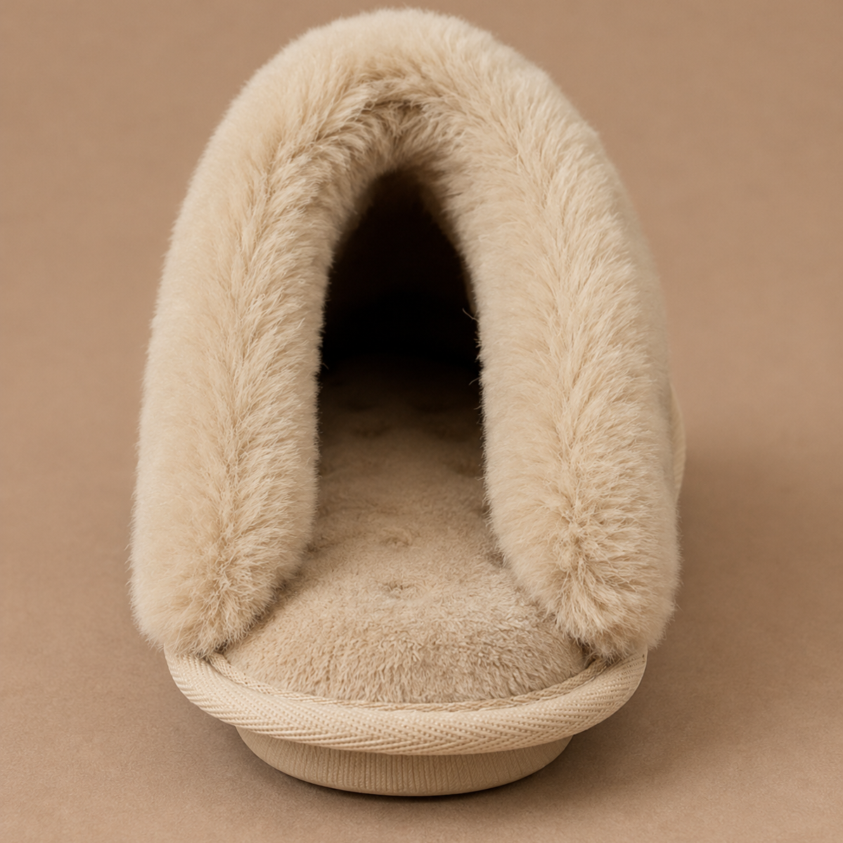 Women’s Suede Mule Slippers – Warm Fur Lined Indoor House Shoes — variant_front