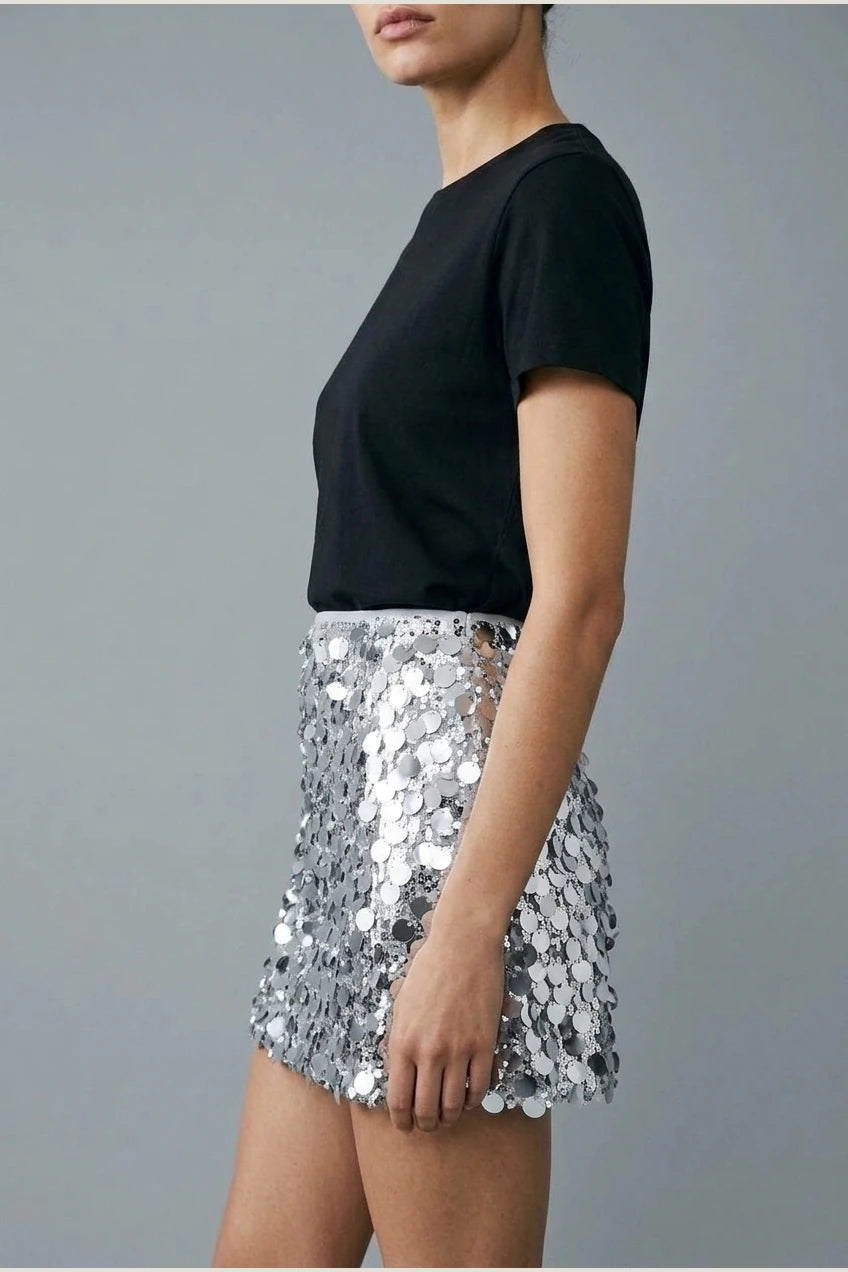 Alice | Dazzling Sparkling Sequin Skirt — variant_front