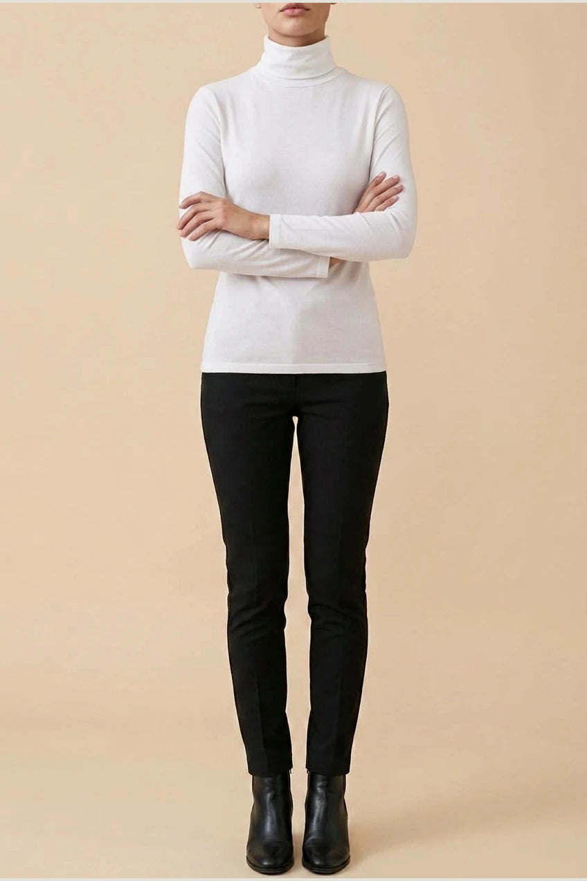 Women's Turtleneck Sweater Roll Neck Long Sleeve Straight Cuffs Plain Casual Layering — variant_front
