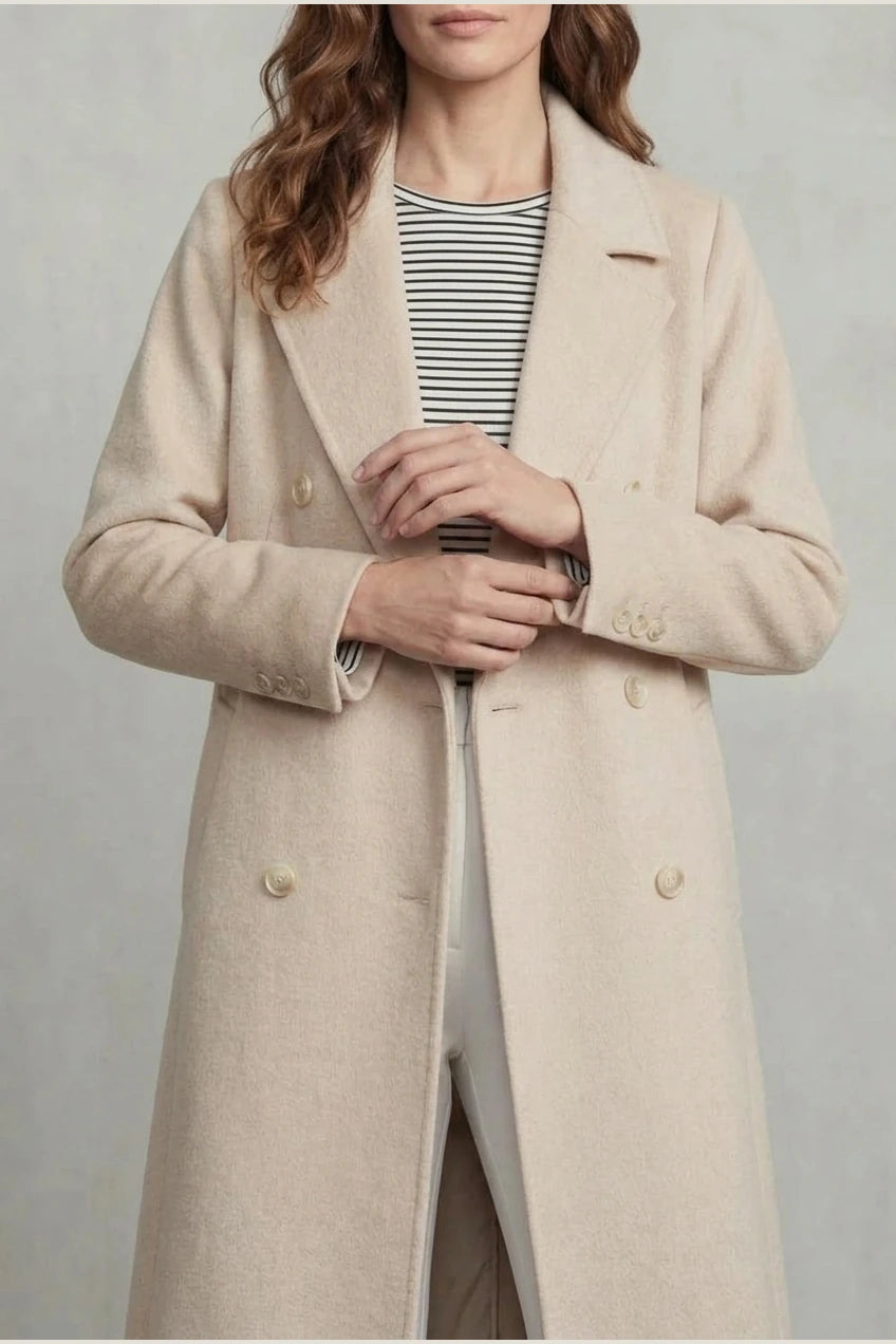 Women's Wool Blend Double-Breasted Coat – Elspeth — variant_front