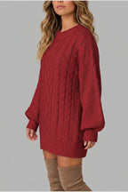 Montarello Women's Jumper Dress Cable Knit Oversized — variant_front
