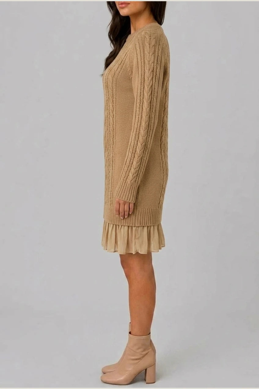 Dress Women - Cable Knit Sweater Dress — variant_front