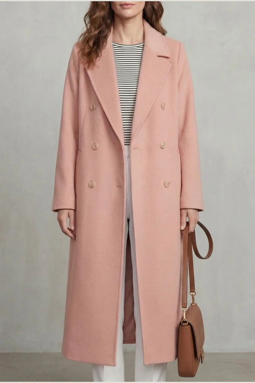 Women's Wool Blend Double-Breasted Coat – Elspeth — variant_front