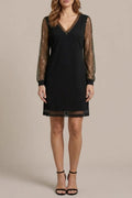 Étoilenne – Sheer sparkle sleeves – Mini dress — variant_front