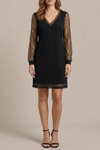 Étoilenne – Sheer sparkle sleeves – Mini dress — variant_front