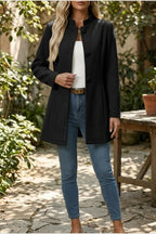 Hallie | Women's Button-Down A-Line Coat — variant_front
