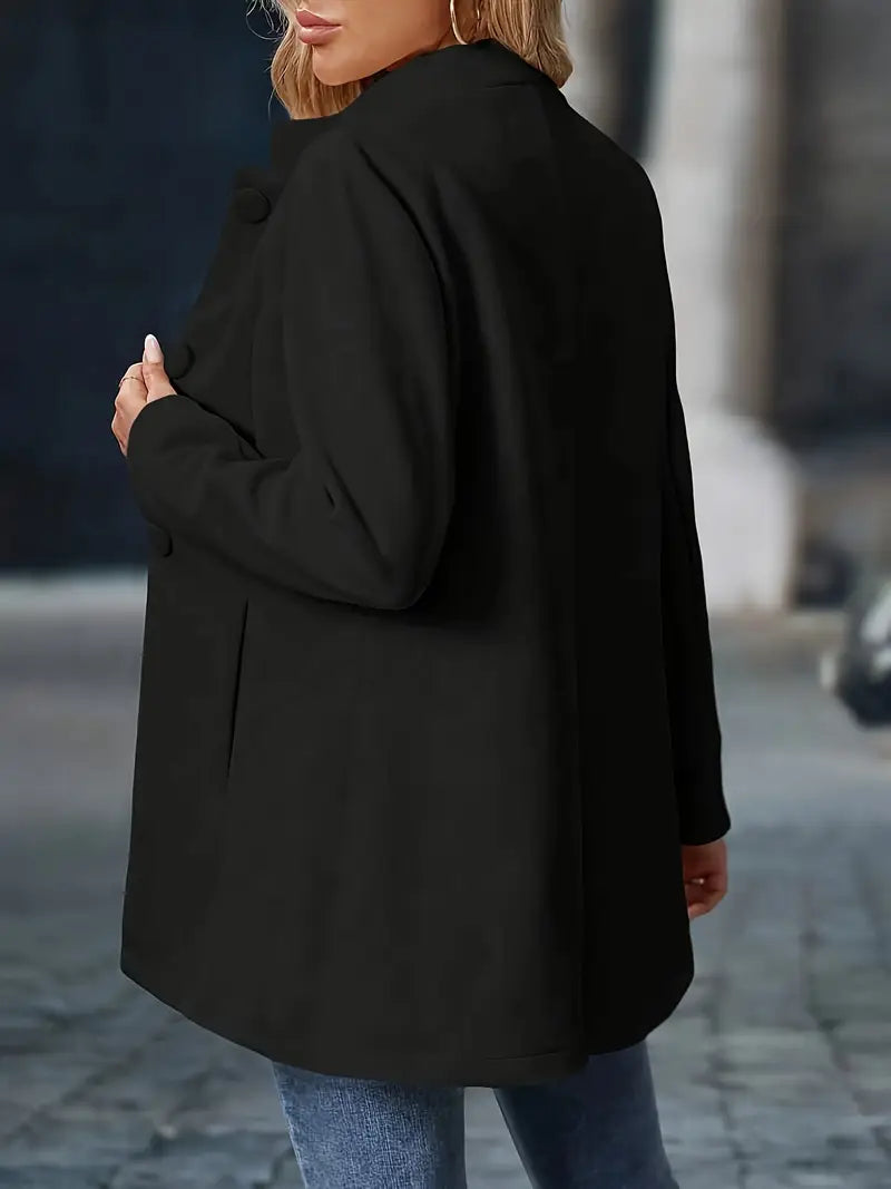 Juliette | Elegant Stand-Collar Button Coat — variant_front