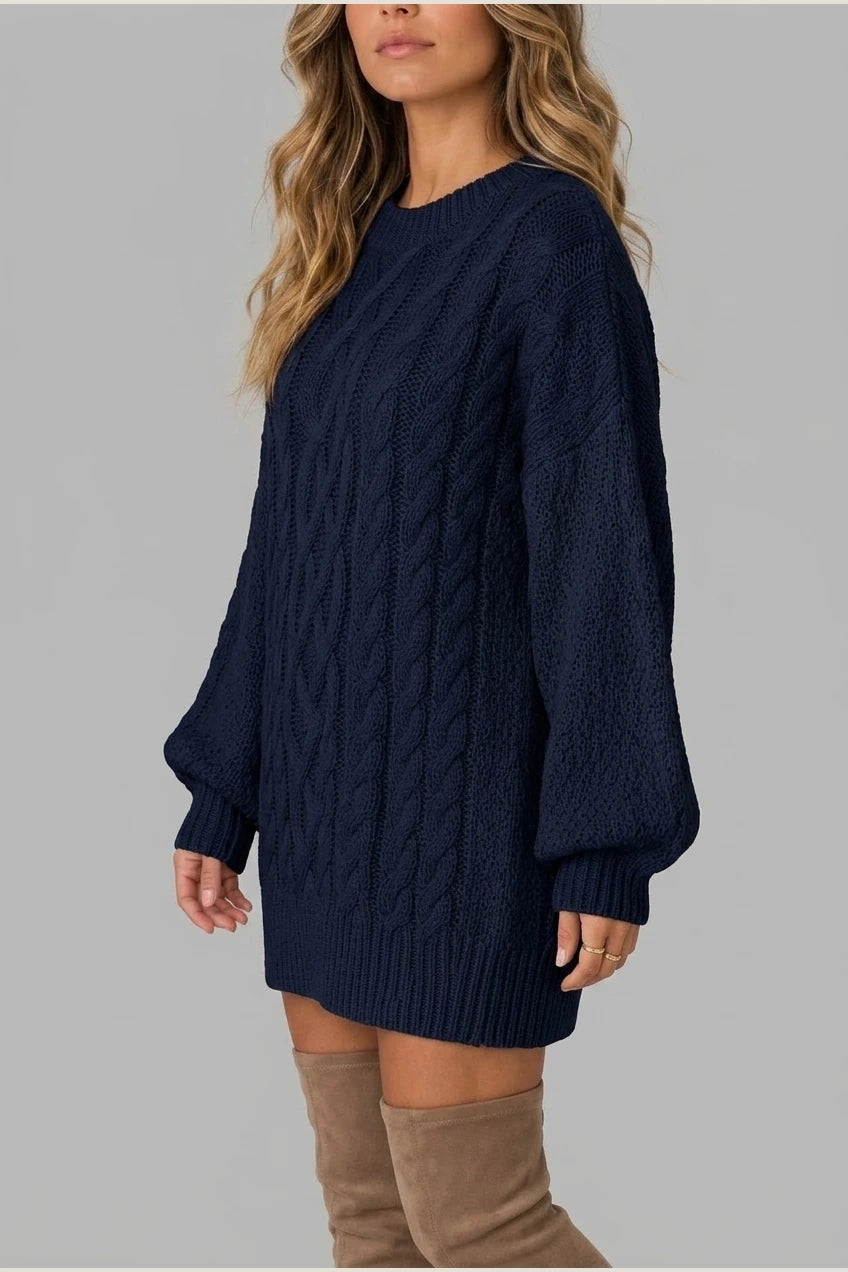 Montarello Women's Jumper Dress Cable Knit Oversized — variant_front