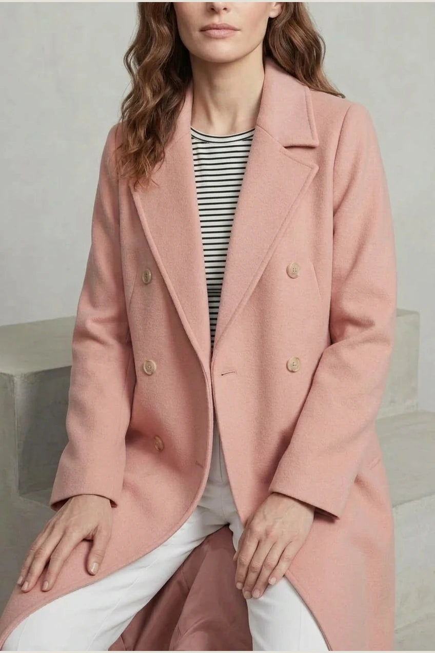 Women's Wool Blend Double-Breasted Coat – Elspeth — variant_front