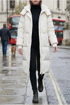 Gina™ - Classic Hooded Long Puffer Coat — variant_front