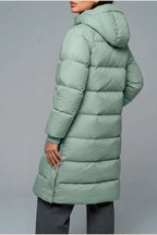 Women’s Long Puffer Coat – Hooded Padded Winter Jacket — variant_front