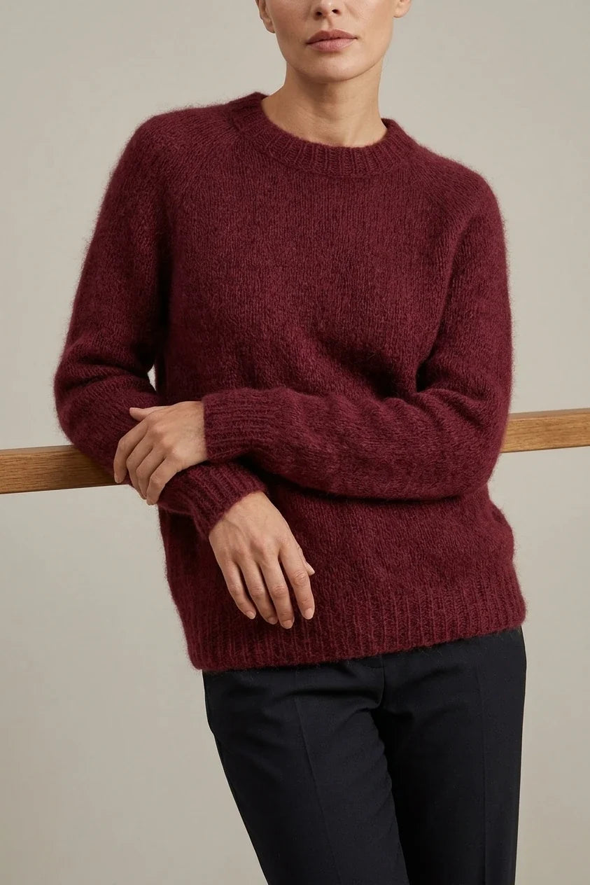 Women'S Elegant French Style Round Neck Sweater, Suitable for Spring/Autumn — variant_front