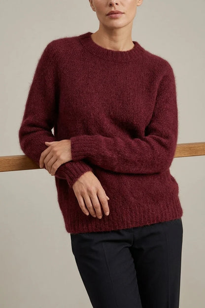 Women'S Elegant French Style Round Neck Sweater, Suitable for Spring/Autumn — variant_front
