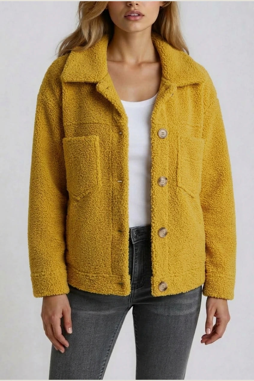 Vespera | Soft Button-Front Teddy Jacket — variant_front