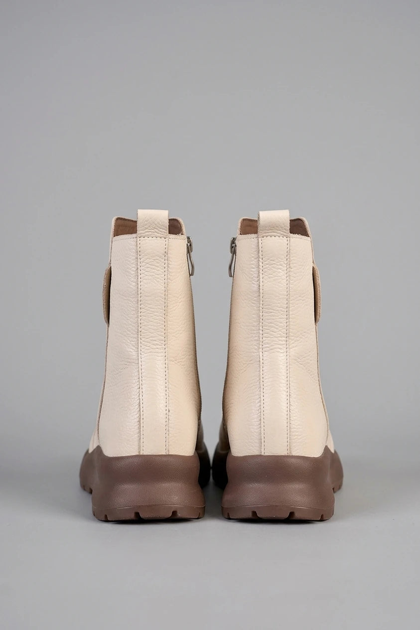 Women's Leather Chunky Sole Ankle Boots – Loriselle — variant_front