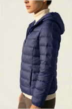 Amelia | Women's Lightweight Hooded Quilted Jacket Packable Down Puffer — variant_front
