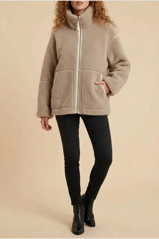 Jacket Women - Soft Warm Teddy Jacket — variant_front
