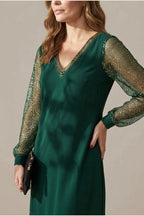 Étoilenne – Sheer sparkle sleeves – Mini dress — variant_front
