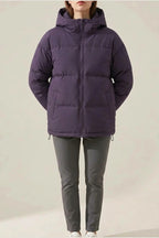 Grace | Women's Hooded Puffer Winter Jacket Zip-Up Padded Coat — variant_front