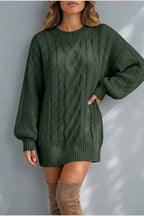 Montarello Women's Jumper Dress Cable Knit Oversized — variant_front