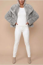 Faux Fur Cropped Coat for Women — variant_front
