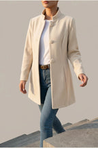Hallie | Women's Button-Down A-Line Coat — variant_front