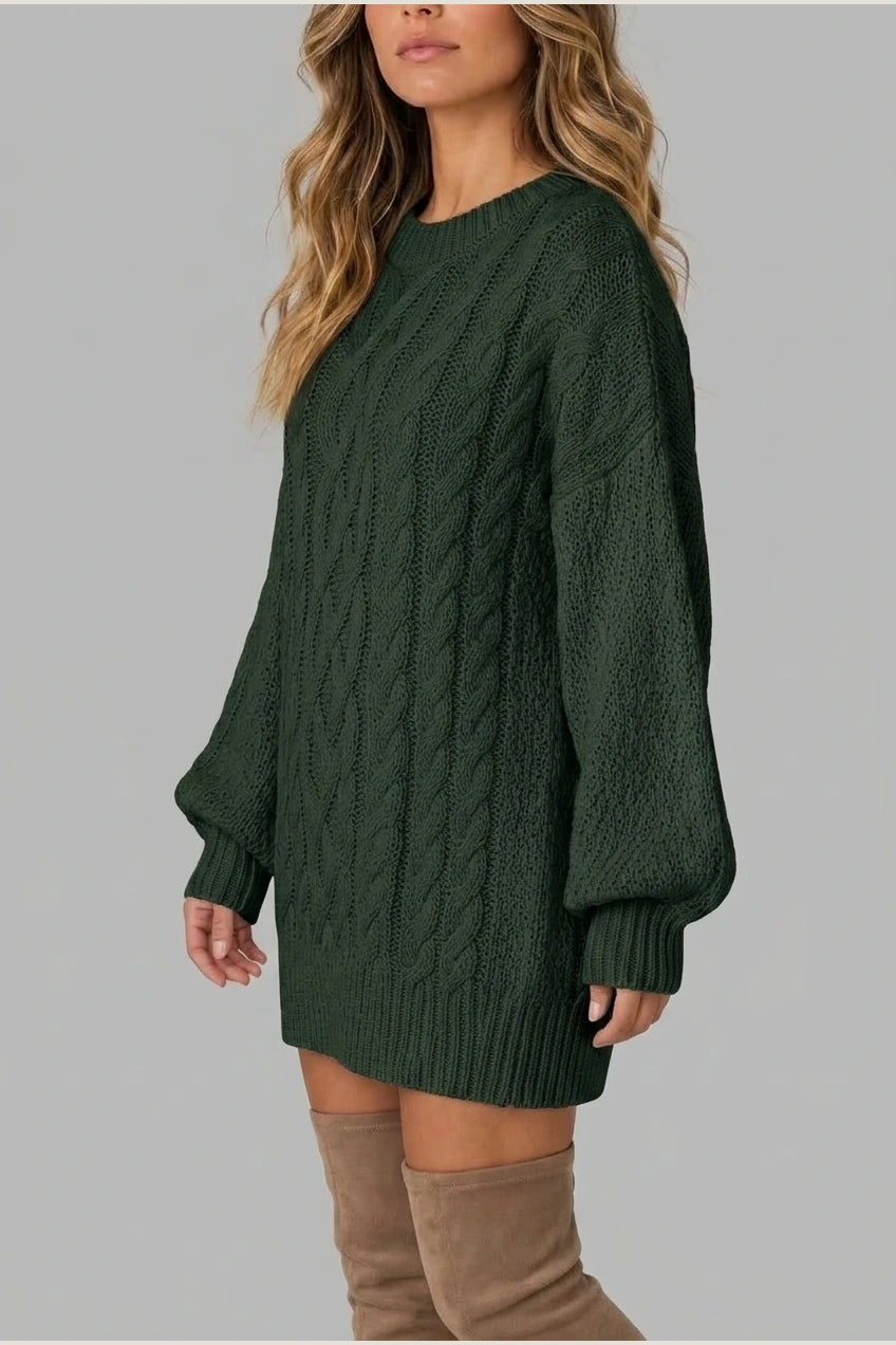 Montarello Women's Jumper Dress Cable Knit Oversized — variant_front