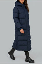 Women’s Long Puffer Coat – Hooded Padded Winter Jacket — variant_front