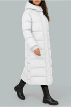 Women’s Long Puffer Coat – Hooded Padded Winter Jacket — variant_front