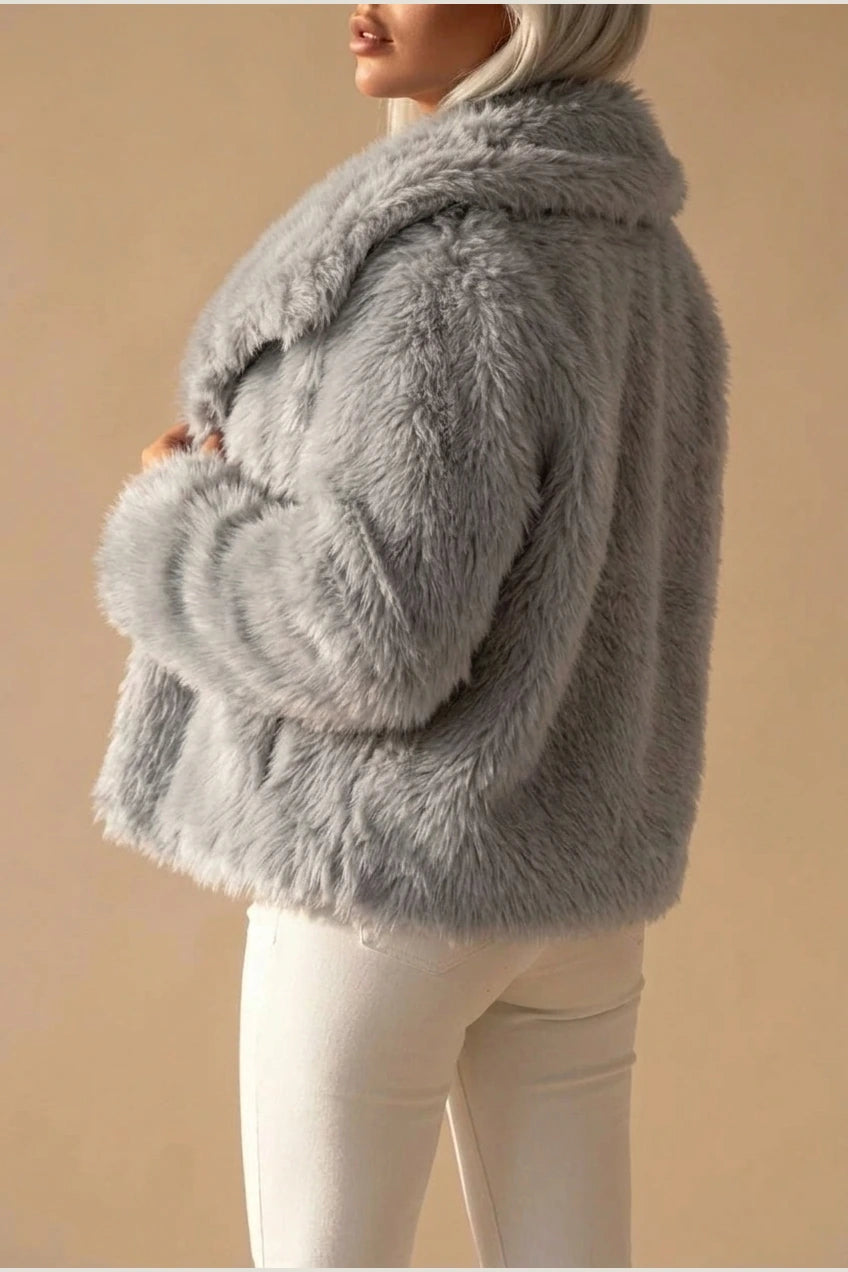 Faux Fur Cropped Coat for Women — variant_front