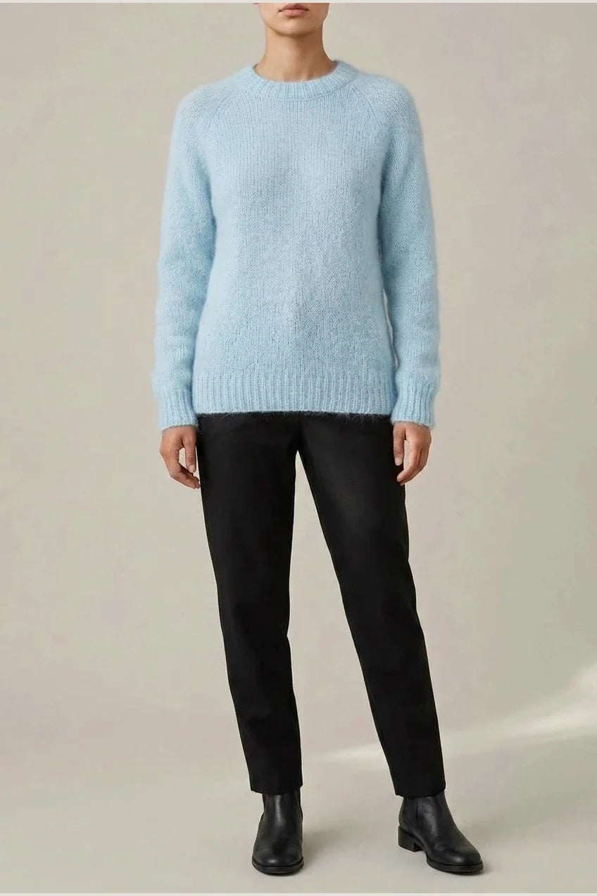 Women'S Elegant French Style Round Neck Sweater, Suitable for Spring/Autumn — variant_front