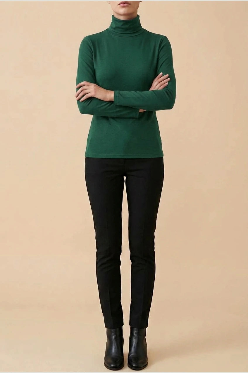 Women's Turtleneck Sweater Roll Neck Long Sleeve Straight Cuffs Plain Casual Layering — variant_front