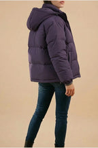 Grace | Women's Hooded Puffer Winter Jacket Zip-Up Padded Coat — variant_front