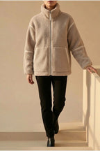 Jacket Women - Soft Warm Teddy Jacket — variant_front
