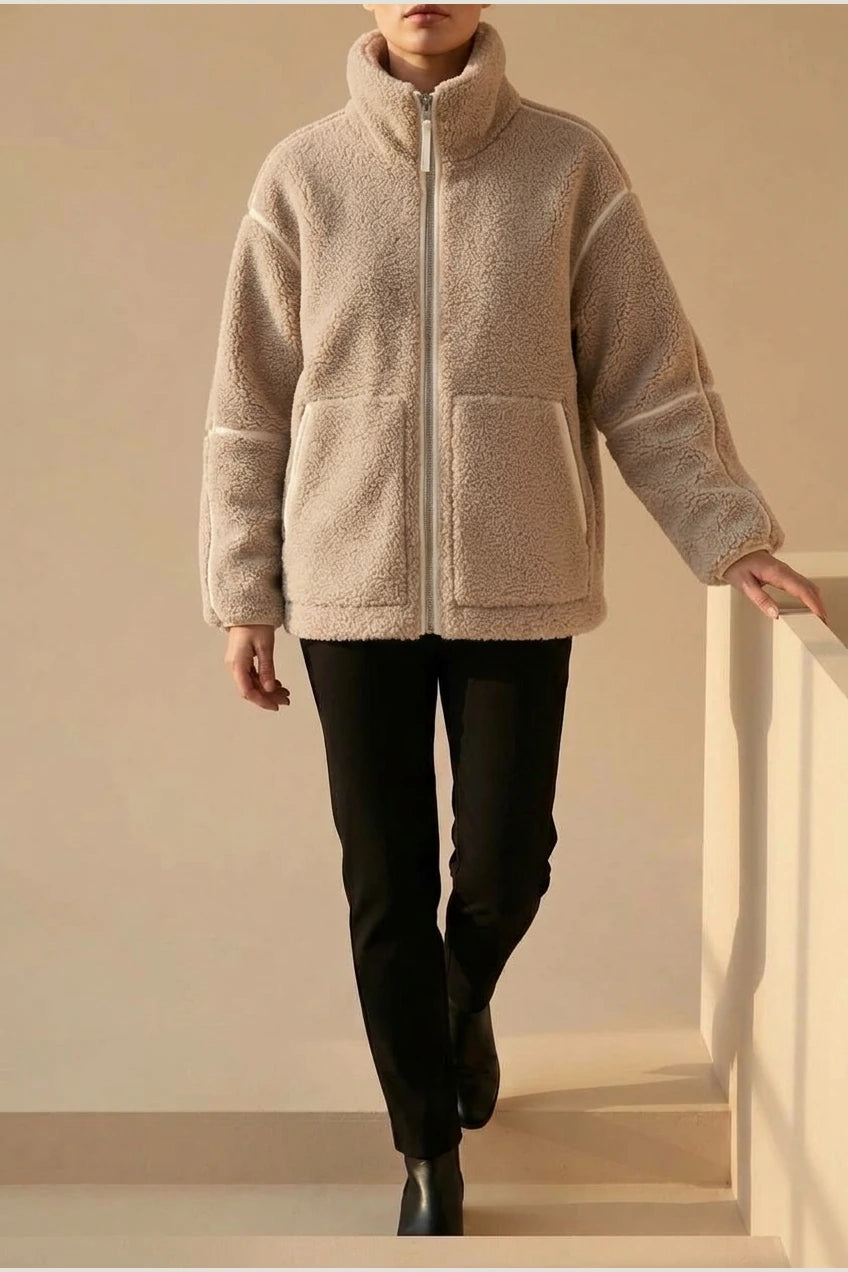 Jacket Women - Soft Warm Teddy Jacket — variant_front