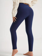 Fleece Lined High Waist Leggings with Sherpa Inner, Slim Fit — variant_front