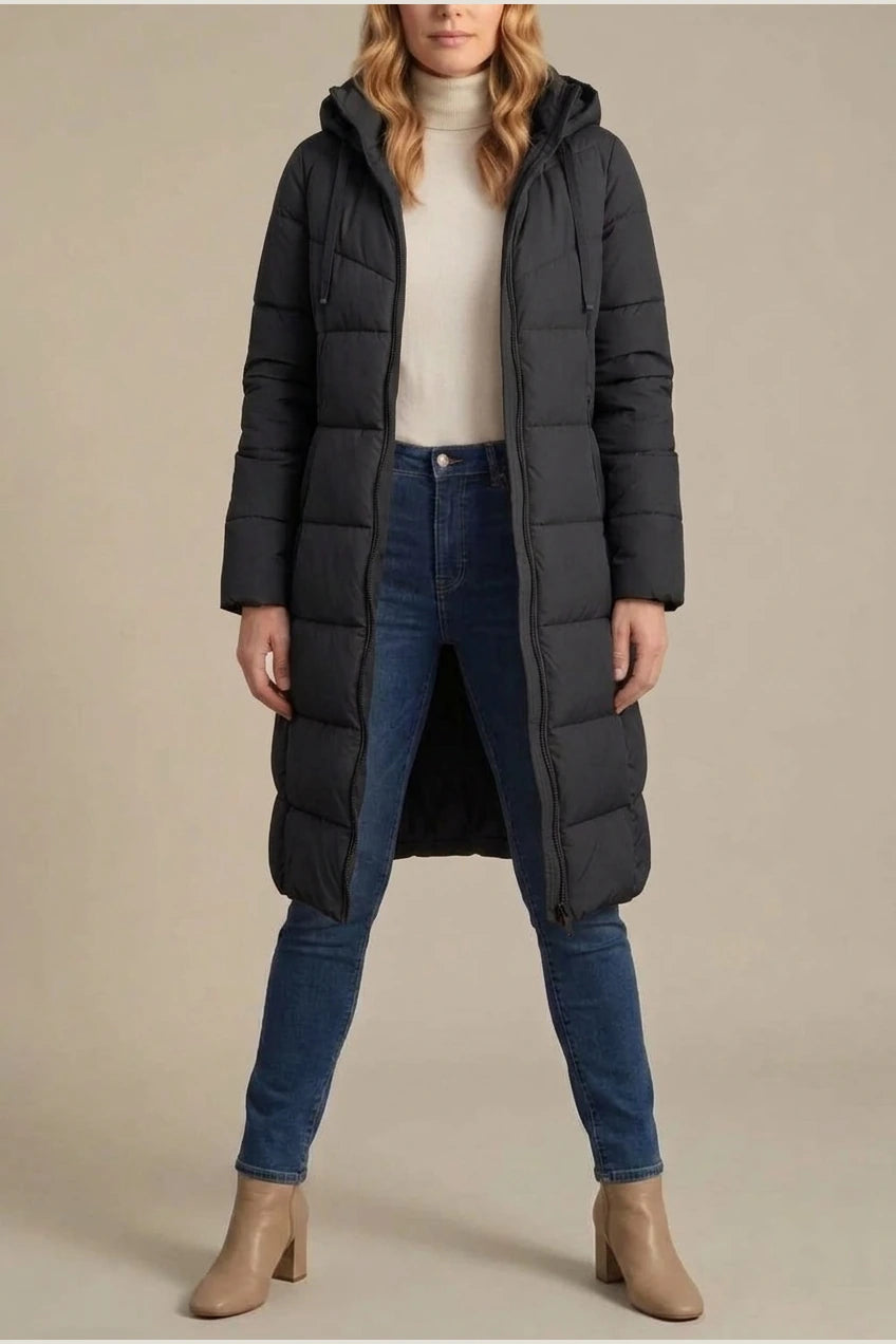 Women's Cozy Longline Puffer Jacket – Clover — variant_front