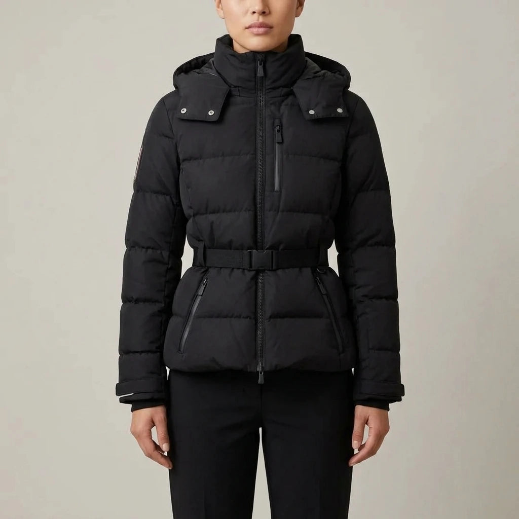Charlotte | Women's Belted Puffer Jacket — variant_front