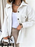 Relaxed Wool Shacket with Chest Pockets and Collar — variant_front