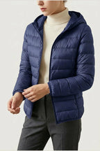 Amelia | Women's Lightweight Hooded Quilted Jacket Packable Down Puffer — variant_front