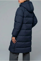 Women’s Long Puffer Coat – Hooded Padded Winter Jacket — variant_front