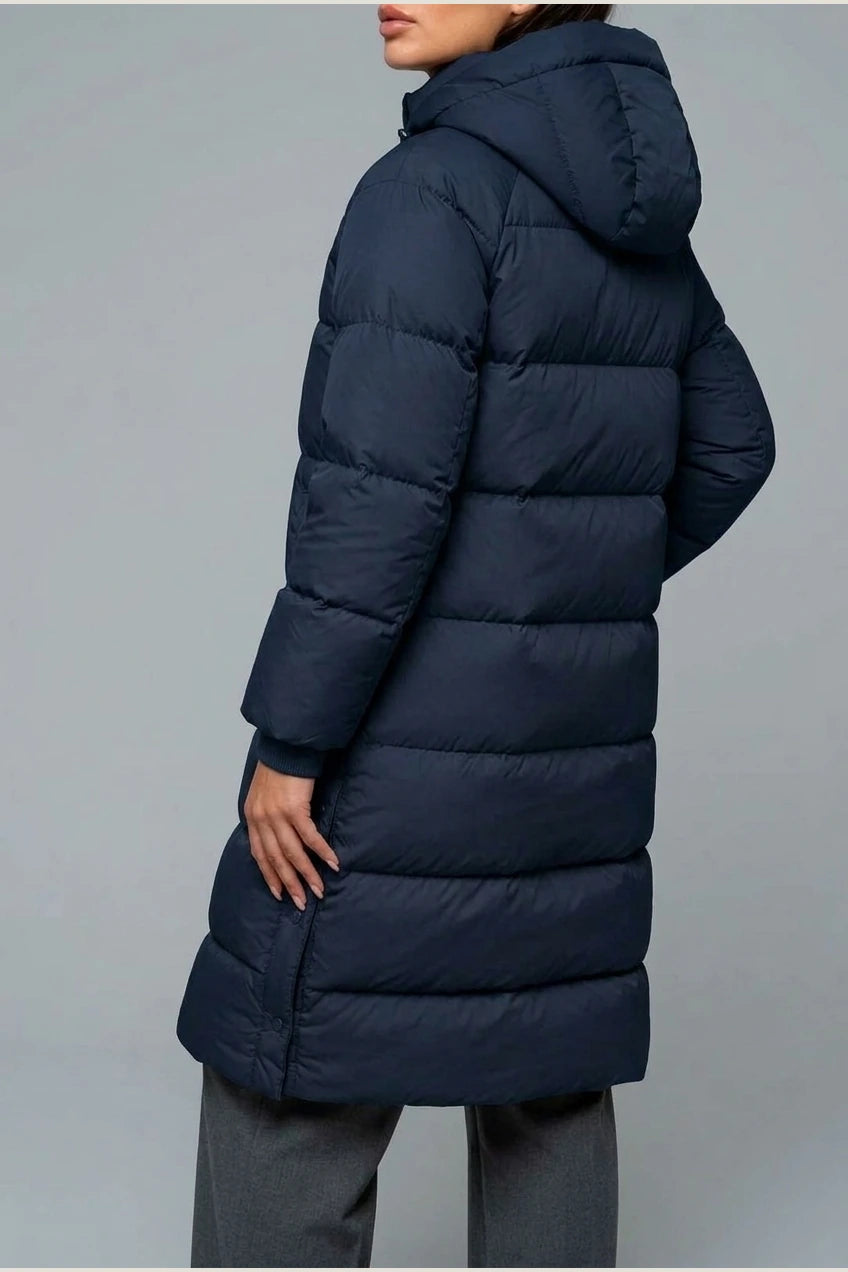Women’s Long Puffer Coat – Hooded Padded Winter Jacket — variant_front