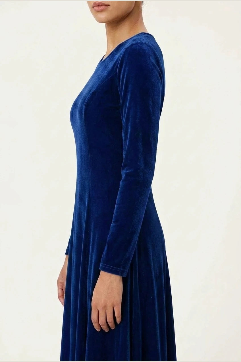 Emily | Women's Velvet Long Sleeve Formal Party Dress Maxi — variant_front