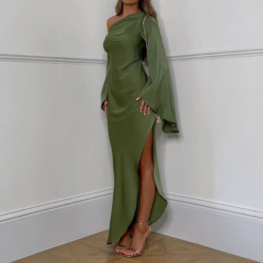 Robe Velda à épaule asymétrique